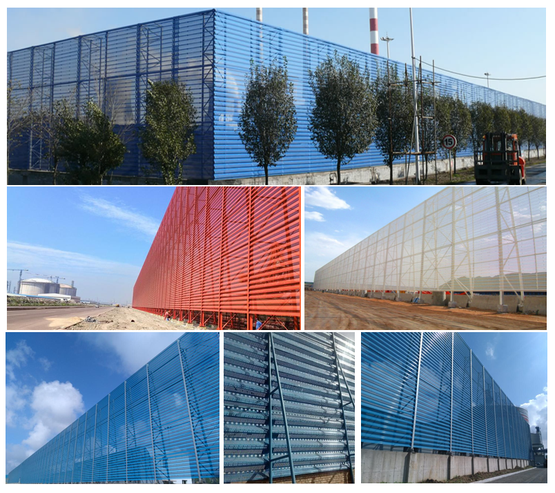 Customizable blue windbreak fence windbreak barrier for coal mine