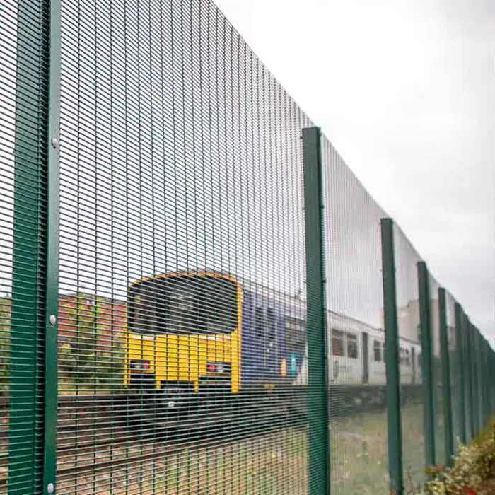 High Security Customized Stainless Steel Anti-Climb Fence 358 Model with Iron Wire for Rail Fence
