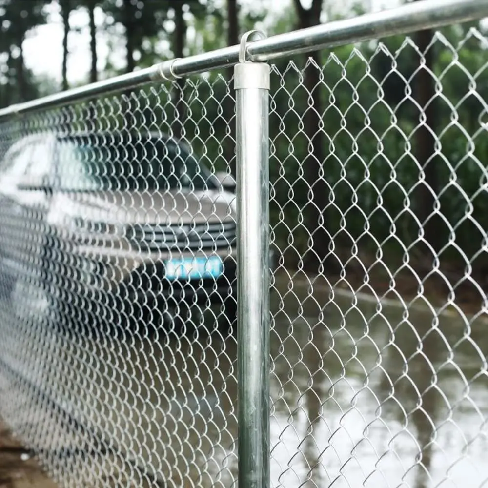The chain link fence at the stadium