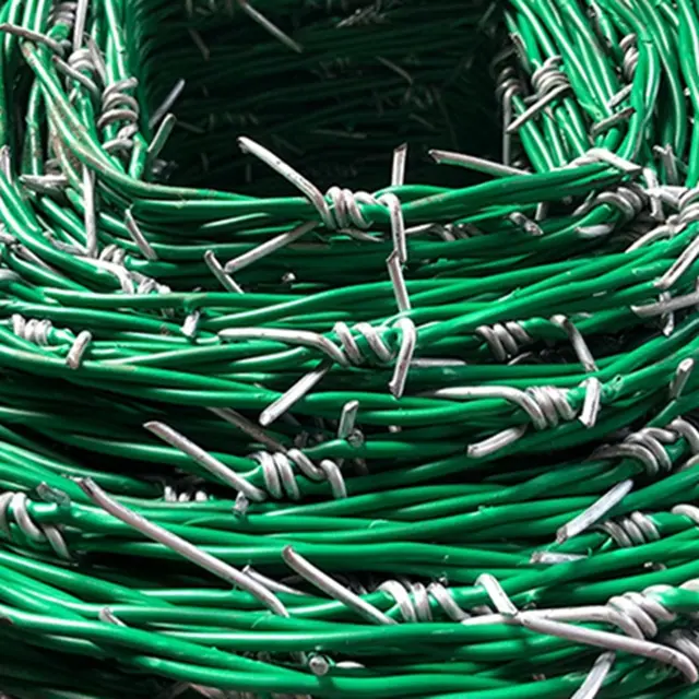 Manufacturers spot galvanized wire plastic – coated barbed rope