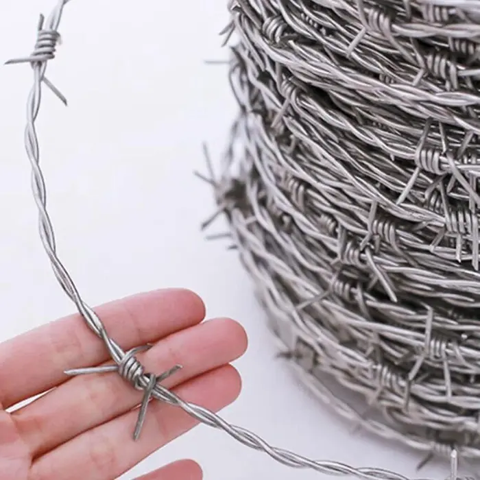 High Tensile Galvanized Steel Double Twisted Farm Barbed Wire Rolls