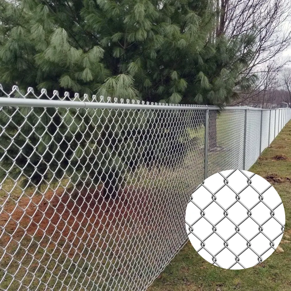 PVC Coated Galvanized Iron Chain Link Fence For Garden