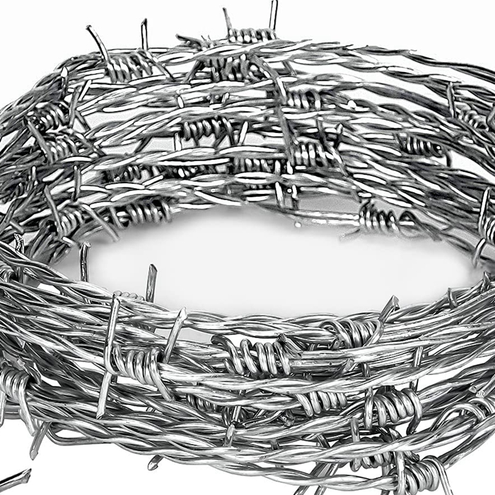 Hot Dip Galvanized iron barbed wire Mesh for Farm Prevent Climbing Fence