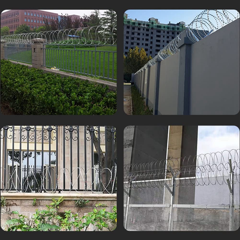 Blade barbed wire can also be used like this Blade barbed wire can also be used like this